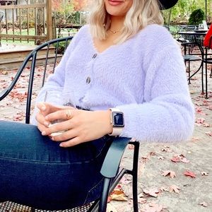 Lavender crop sweater!